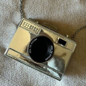 Camera Clutch Bag Silver
